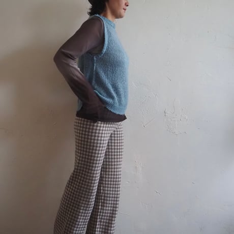 rib knit color pants