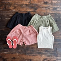 cotton flare short pants