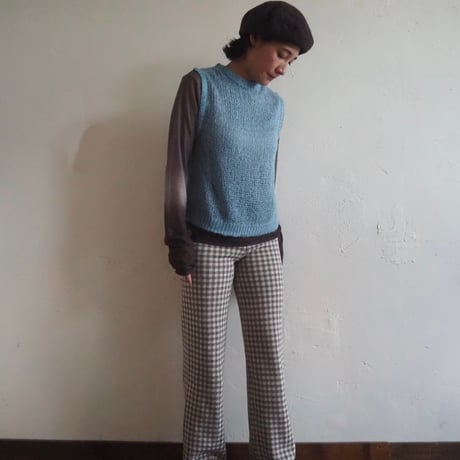 rib knit color pants