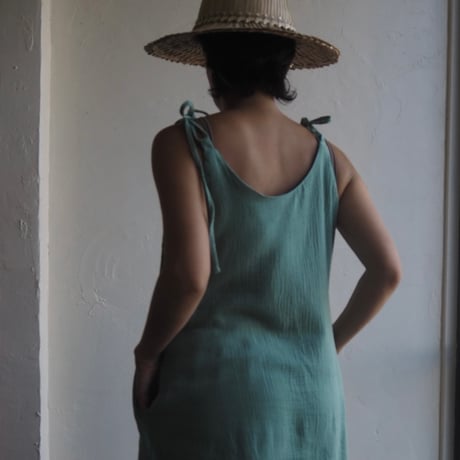 gaze cotton straight dress