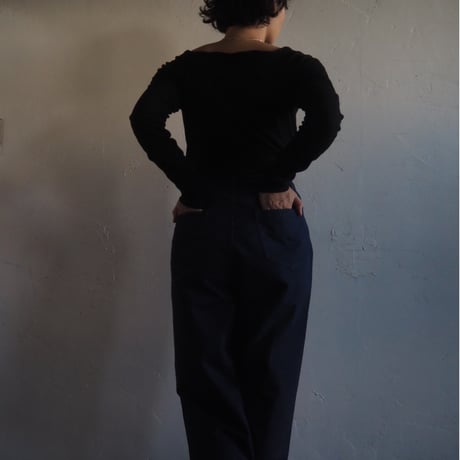 dot damage denim pants