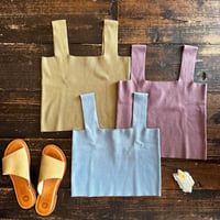 square neck knit cami tops