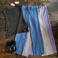 rib knit color pants