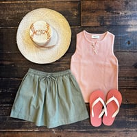ribbed henley Tank