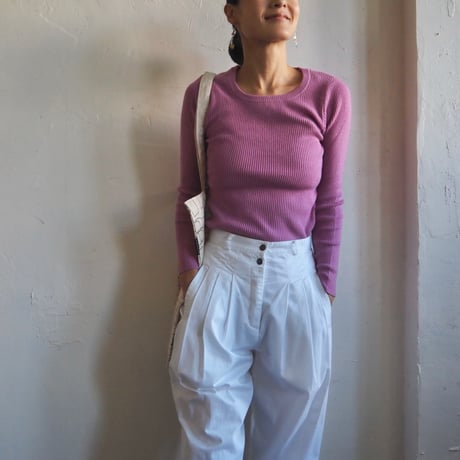 U neck rib tops
