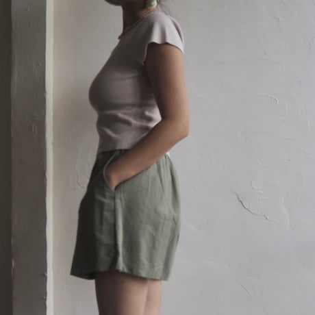 cotton flare short pants