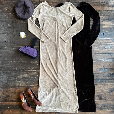 back open velvet dress
