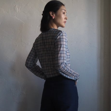 plaid sheer tops