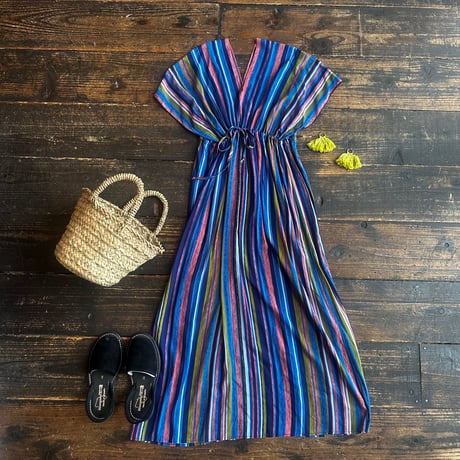 caftan ribbon dress