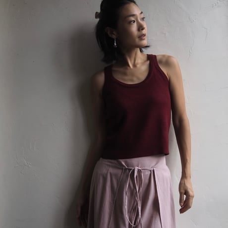 round neck knit tank
