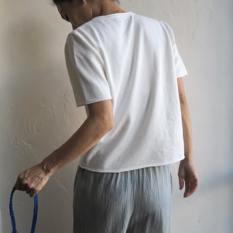 fuzzy knit crew tee