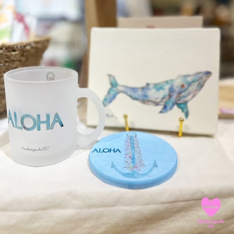 レイアンカーALOHAガラスマグカップ