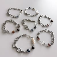 assort chairn & stone bracelet