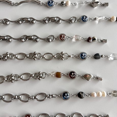 assort chairn & stone bracelet