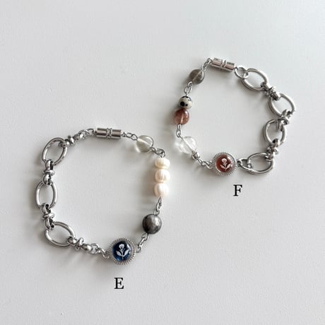 assort chairn & stone bracelet