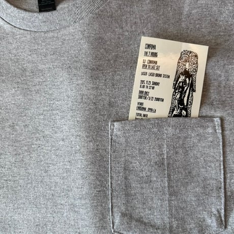 new!!! 再入荷7/19「Oppa-la COMPUMA 7h」mysterious T-shirt（スポーツグレー・半袖）ステッカー付き。