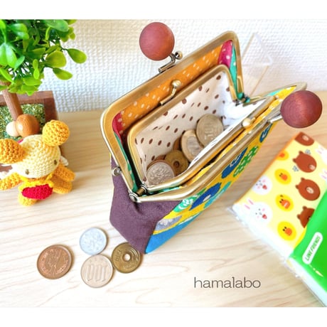 (廃盤予定)【HA-1722】親子口金12cm(竹の根ひねり×ブラック)マット加工