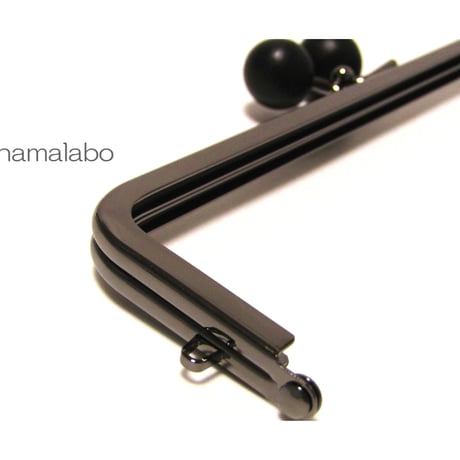 (廃盤予定)【HA-337】16.5cm木玉/角型(黒色の木玉×ブラック)
