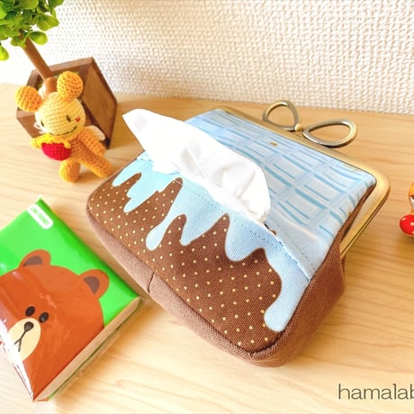 【HA-1372】親子口金12cm(竹の根ひねり×アンティークゴールド)
