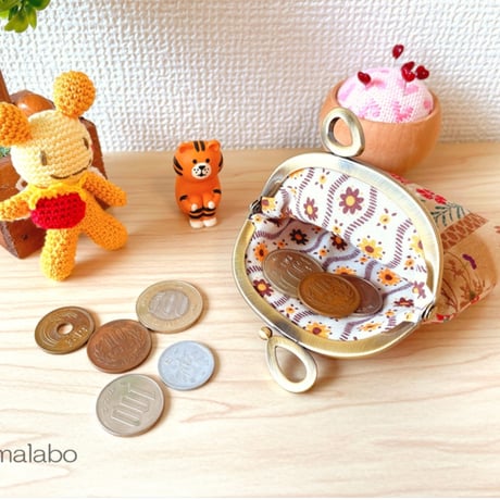 8月8日販売開始！【KT-2173】ミニサイズ♪がま口ポーチ（マチあり）の型紙＆レシピ【7.5cm/くし型用】