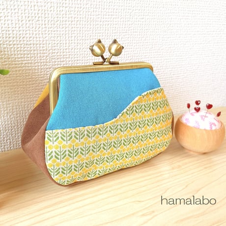 【HA-485】12cm/角型(ネコ玉×アンティークゴールド)