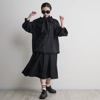 THOMAS MAGPIE リボンシャツ ( ブラック )
