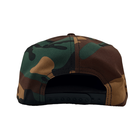 double star flat visor cap camo