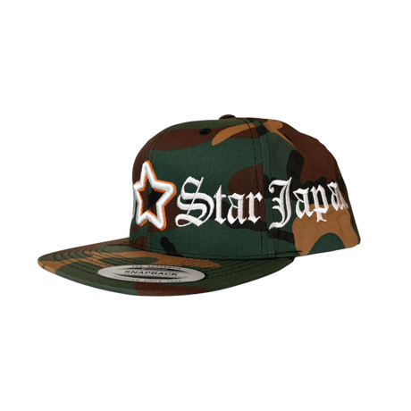 BIG LOGO flat visor cap camo