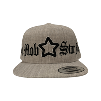 BIG LOGO flat visor cap heather grey