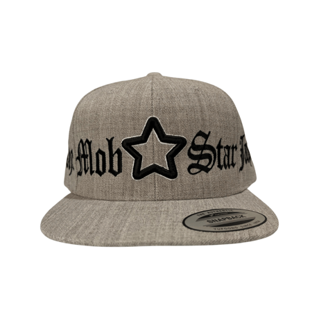 BIG LOGO flat visor cap heather grey