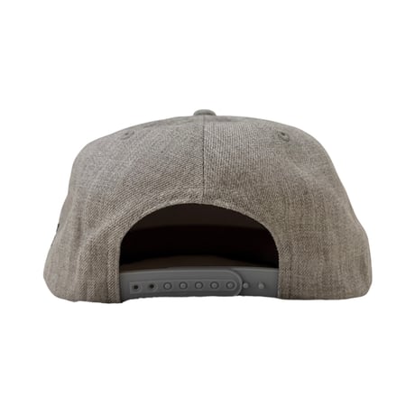 double star flat visor cap heather grey