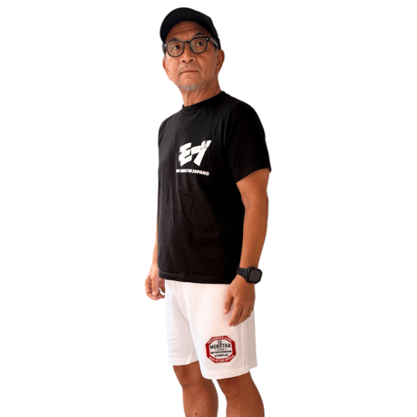ワッペンスウェットハーフパンツ ホワイト