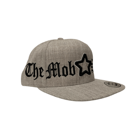 BIG LOGO flat visor cap heather grey