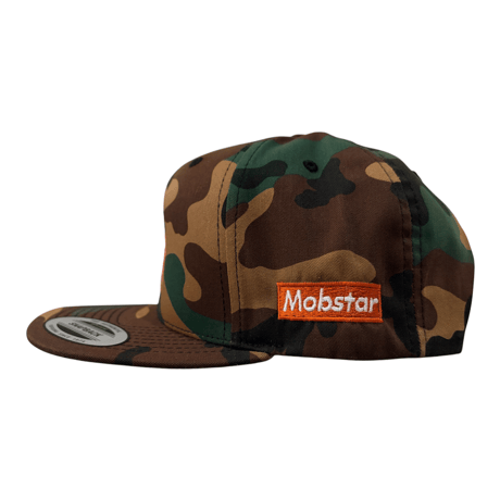 double star flat visor cap camo
