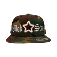 BIG LOGO flat visor cap camo