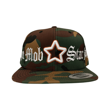 BIG LOGO flat visor cap camo