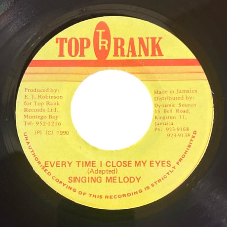 EVERY TIME I CLOSE MY EYES / SINGING MELODY (7インチレコード)