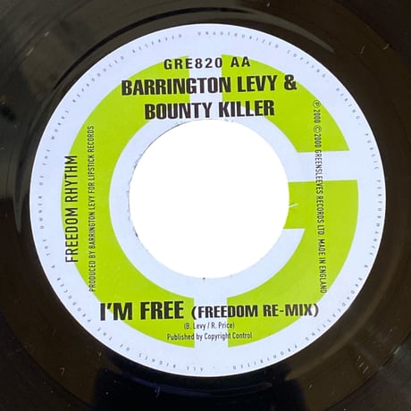 I'M FREE / BARRINGTONE LEVY & BOUNTY KILLER (7インチレコード)