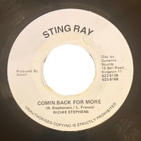 COMIN BACK FOR MORE / RICHIE STEPHENS (7インチレコード)