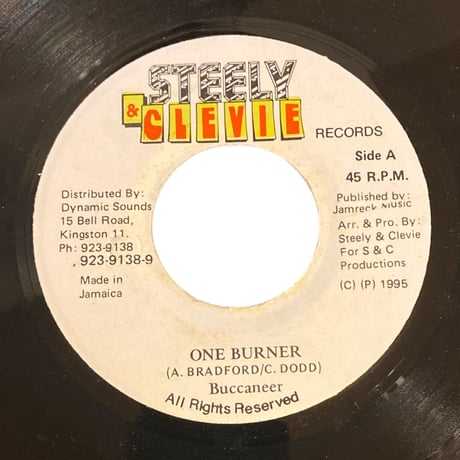 ONE BURNER / BUCCANEER (7インチレコード)
