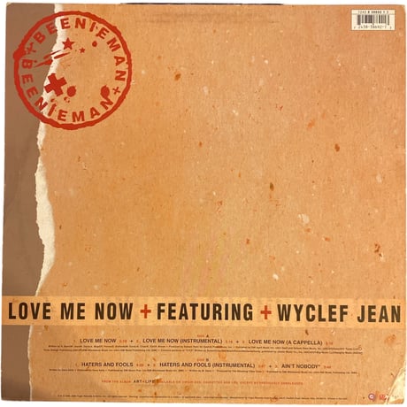 LOVE ME NOW / BEENIE MAN Ft. WYCLIEF JEAN (12インチレコード)