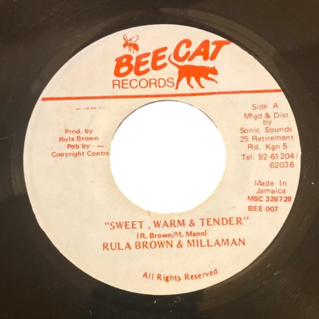 SWEET, WARM & TENDER - RULA BROWN & MILLAMAN / HAPPY - SINGING PRINCE (7インチレコード)