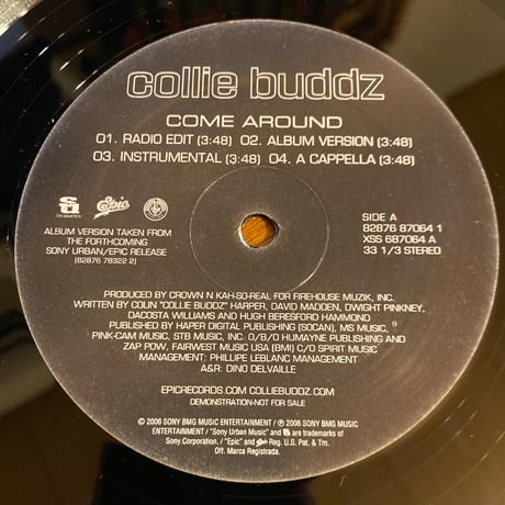 COME AROUND / COLLIE BUDDZ (12インチレコード)