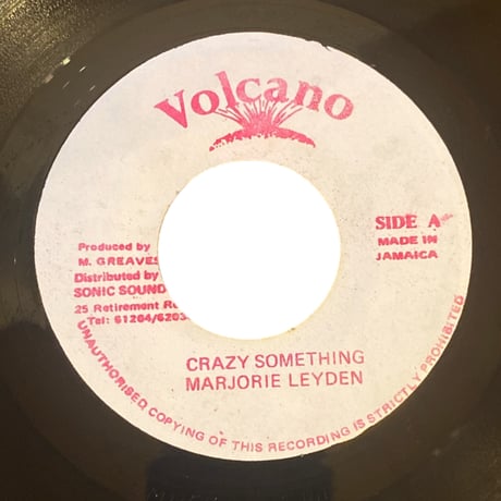 CRAZY SOMETHING / MARJORIE LEYDEN (7インチレコード)