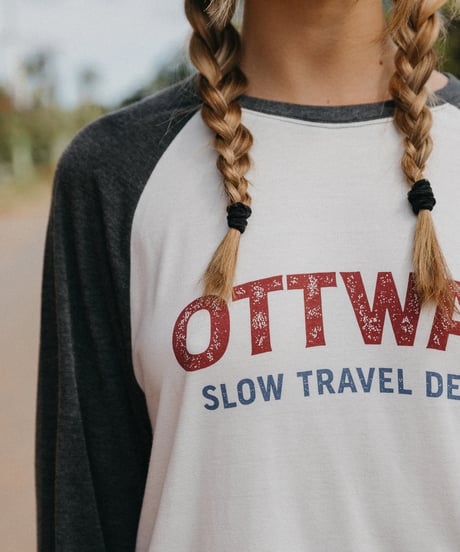 SLOW TRAVEL DEPT LONG SLEEVE RAGLAN T-SHIRT