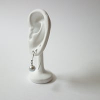 あこや真珠ナチュラルブルーグレーのフックピアス