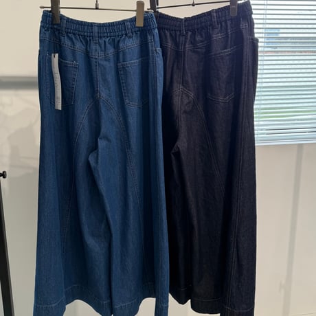 予約商品！２０２７spring！DENIM SWITCHING FLARE PANTS MNN-PT-184〜MANON〜
