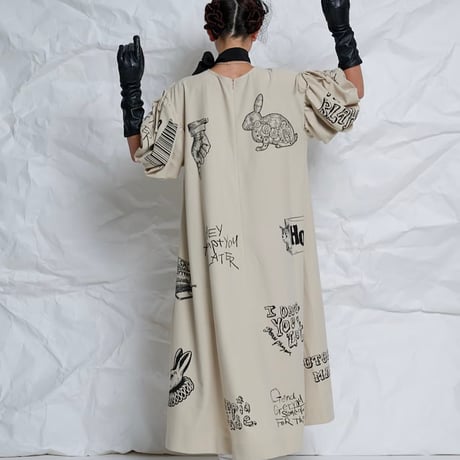 予約商品！2027spring  THOMAS MAGPIE トーマスマグパイ オリジナルプリントドレス(2271403)【先行予約：3月お届け】