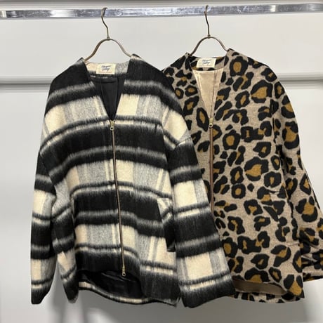 予約商品！2026autumn/winter MG CO-26129-A ジャギージップコートCHECK　~margaux vintage~