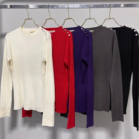 予約商品！2026autumn/winter MG KN-26148-リブニットPO~margaux vintage~